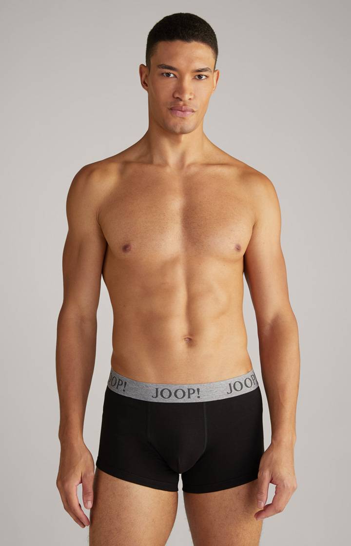 Joop 3er-Pack Fine Cotton Stretch Boxer in Schwarz/Dunkelgrau meliert Super Sparpreis
