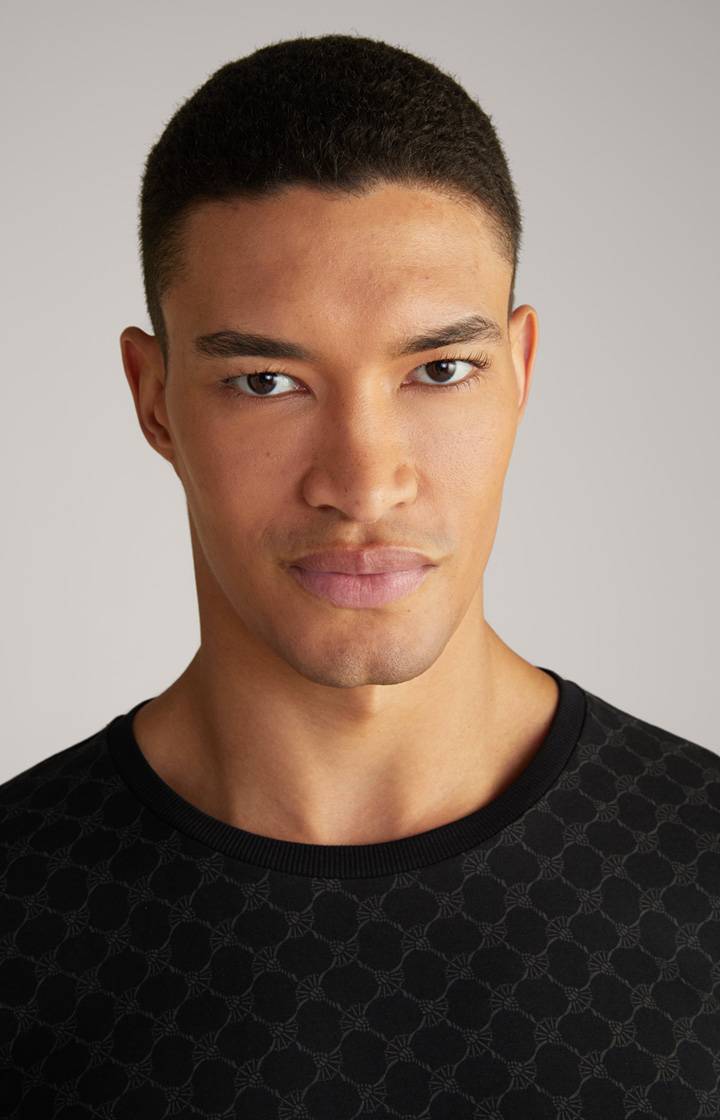 Joop Loungewear Longsleeve in Schwarz gemustert Kostenlose Rückgabe