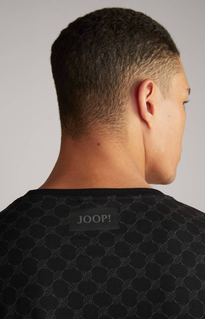 Joop Loungewear Longsleeve in Schwarz gemustert Kostenlose Rückgabe