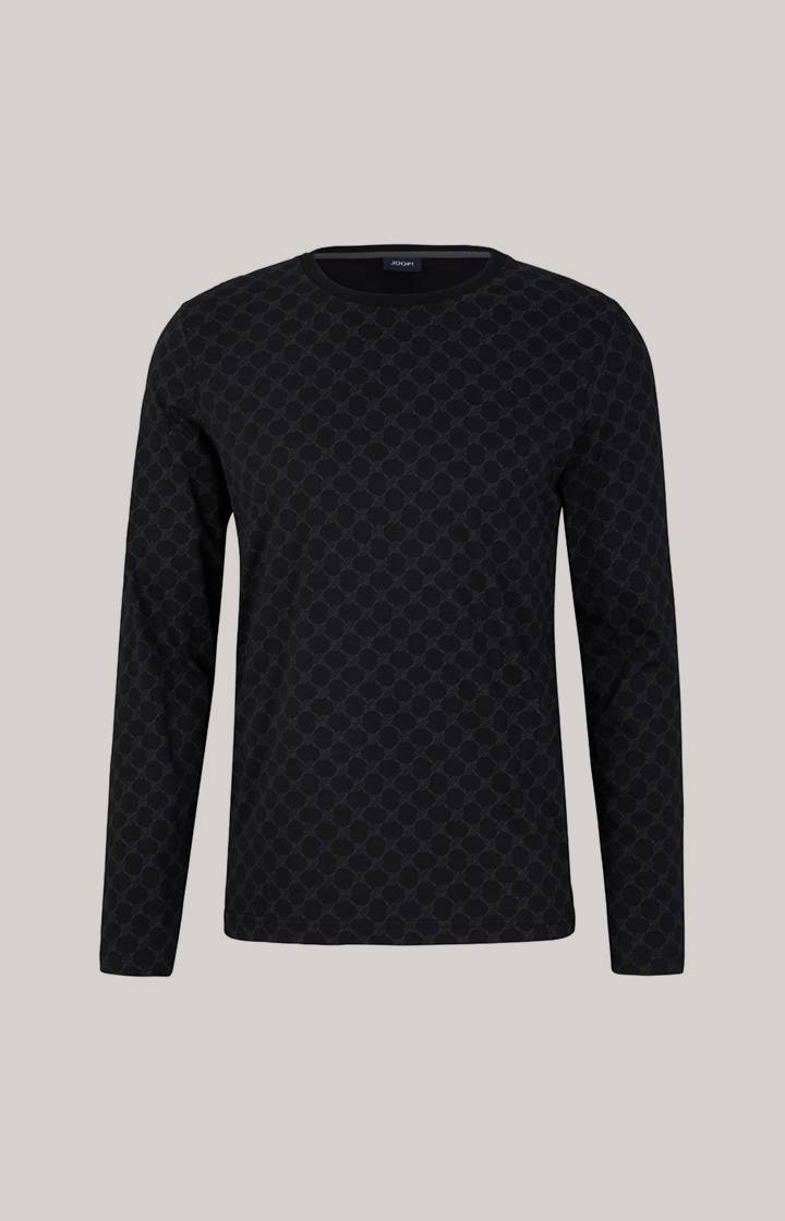 Joop Loungewear Longsleeve in Schwarz gemustert Kostenlose Rückgabe