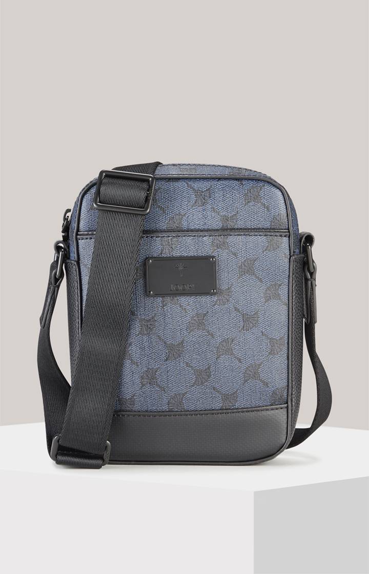 Joop Schultertasche Mazzolino Rafael in Dunkelblau gemustert