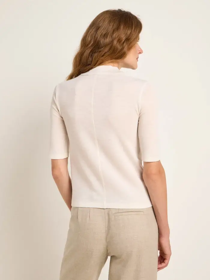 Lanius Halbarmshirt mit Stehkragen (GOTS) 50% Rabatt mit kostenlosem Versand