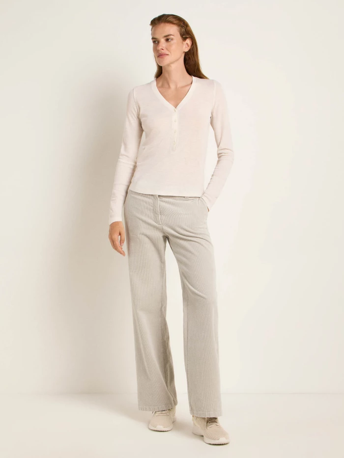 Lanius Shirt mit Knopfleiste (GOTS) Clearance-Verkauf