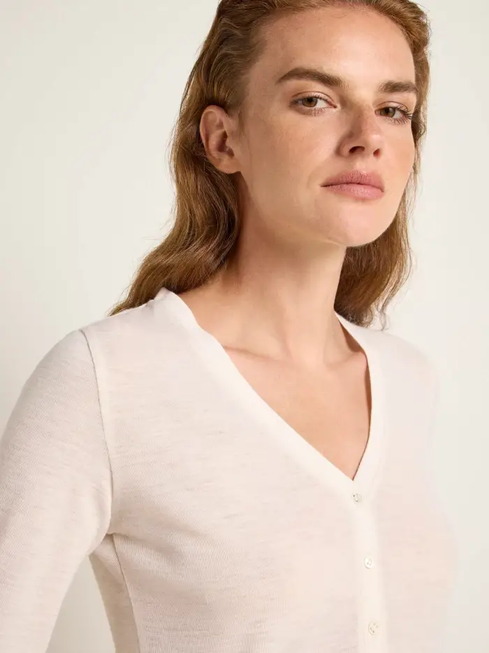Lanius Shirt mit Knopfleiste (GOTS) Clearance-Verkauf