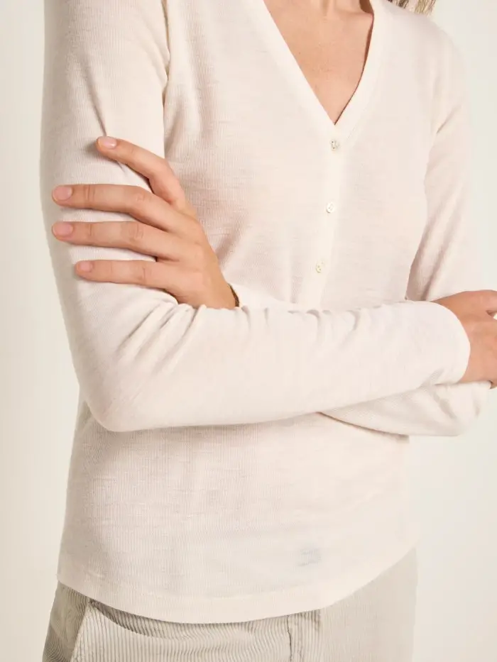 Lanius Shirt mit Knopfleiste (GOTS) Clearance-Verkauf