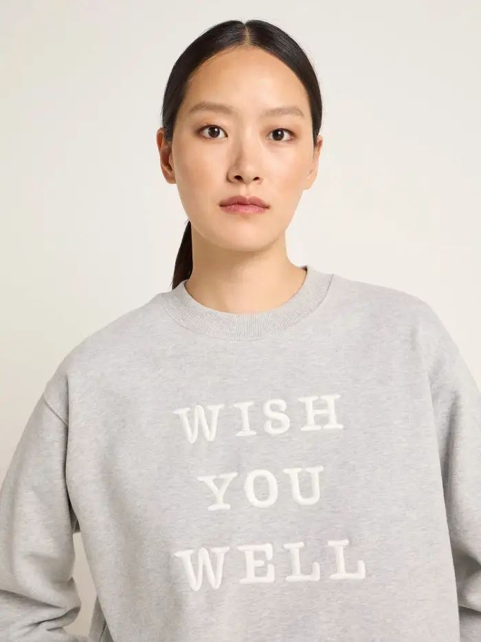 Lanius Statement Sweatshirt "wish you well" (GOTS) Verkauf