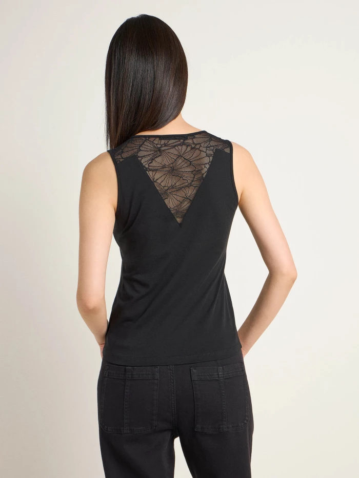 Lanius Top mit Spitzeneinsatz (GOTS) Hotsell