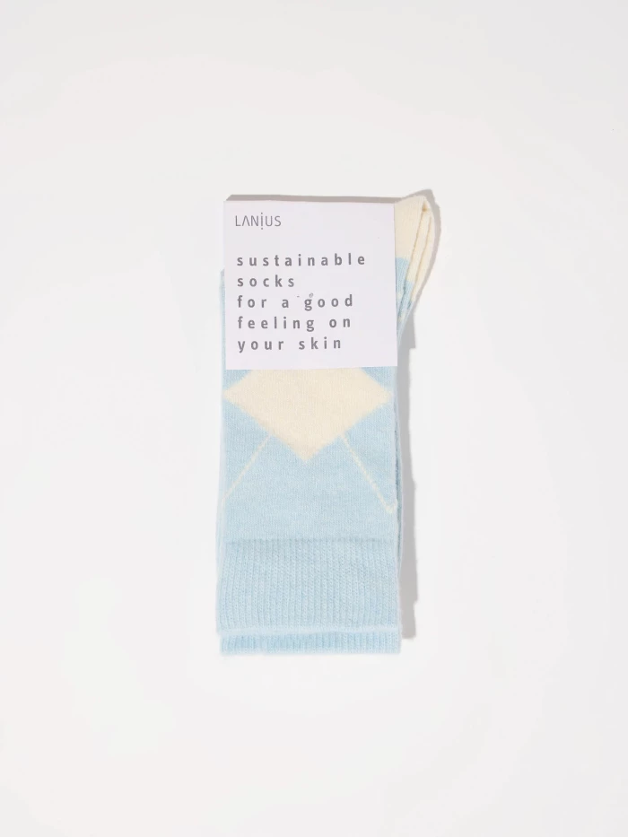 Lanius Socken mit Rauten (GOTS)