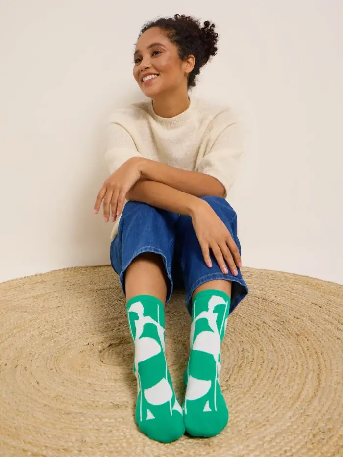 Lanius Socken Print Graphic Dots (GOTS) Black Friday Preise