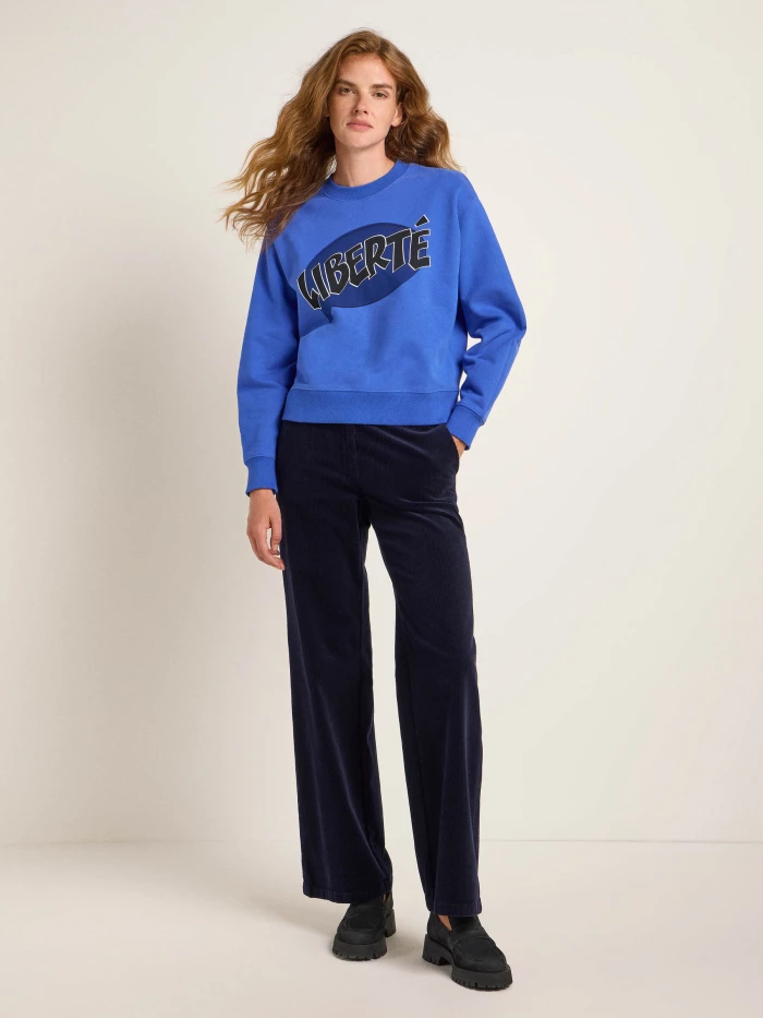 Lanius Statement Sweatshirt "LIBERTÉ" (GOTS)