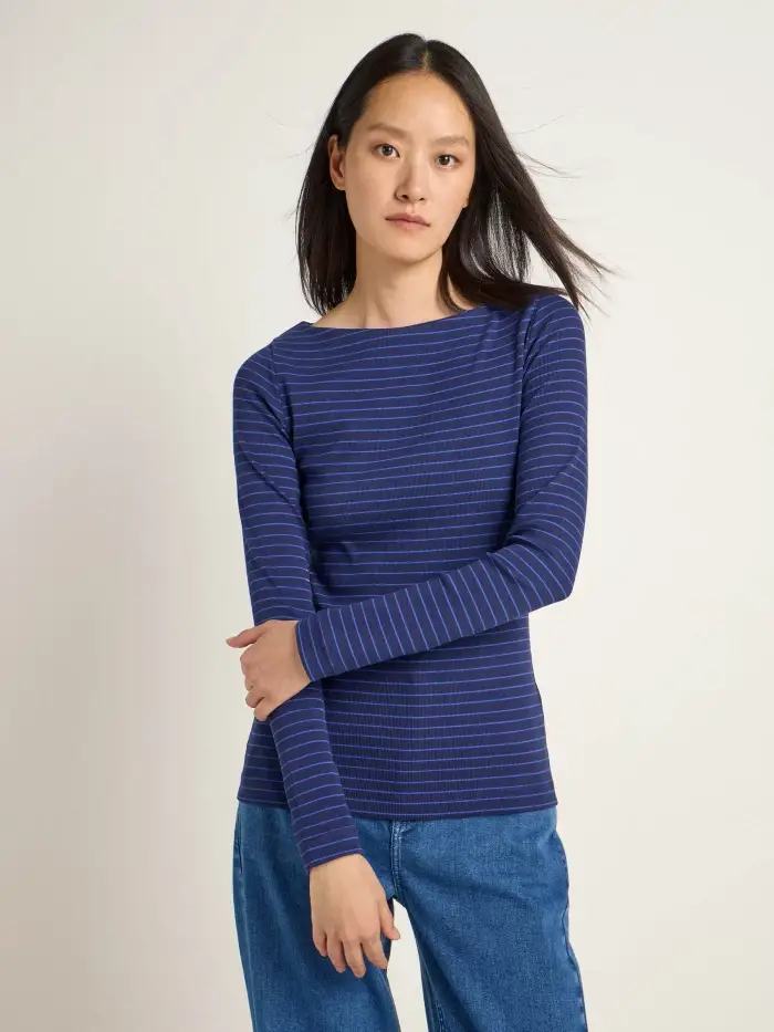 Lanius U-Boot Shirt mit Streifen (GOTS)