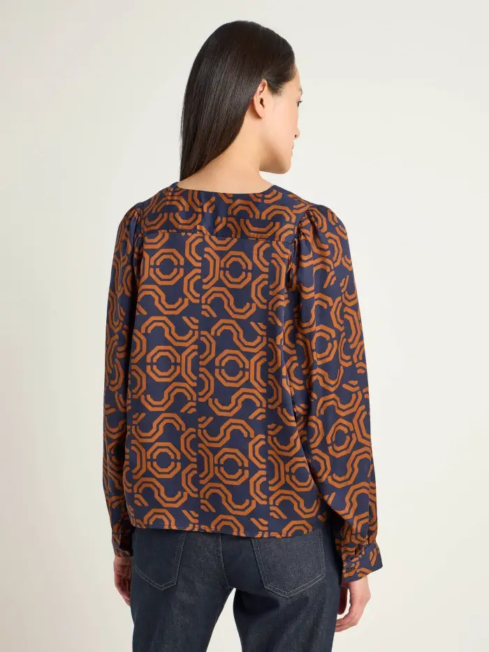 Lanius Bluse mit Kräuseln Tägliche Deals