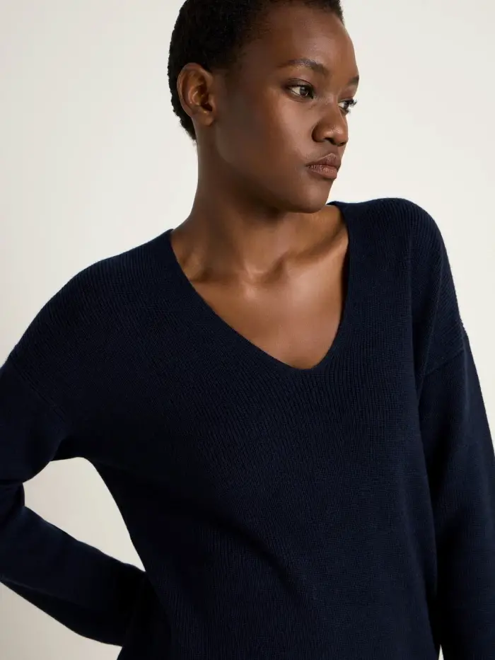 Lanius Pullover mit V-Ausschnitt (GOTS) Tiefpreis