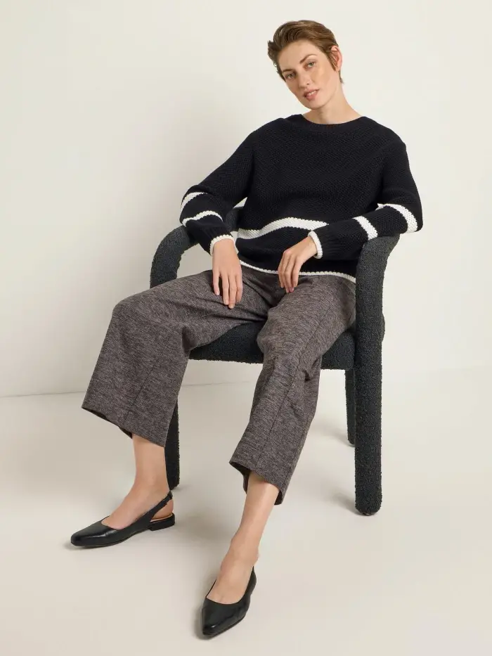 Lanius Blockstreifen Pullover (GOTS) Zeitbegrenzte Promotion
