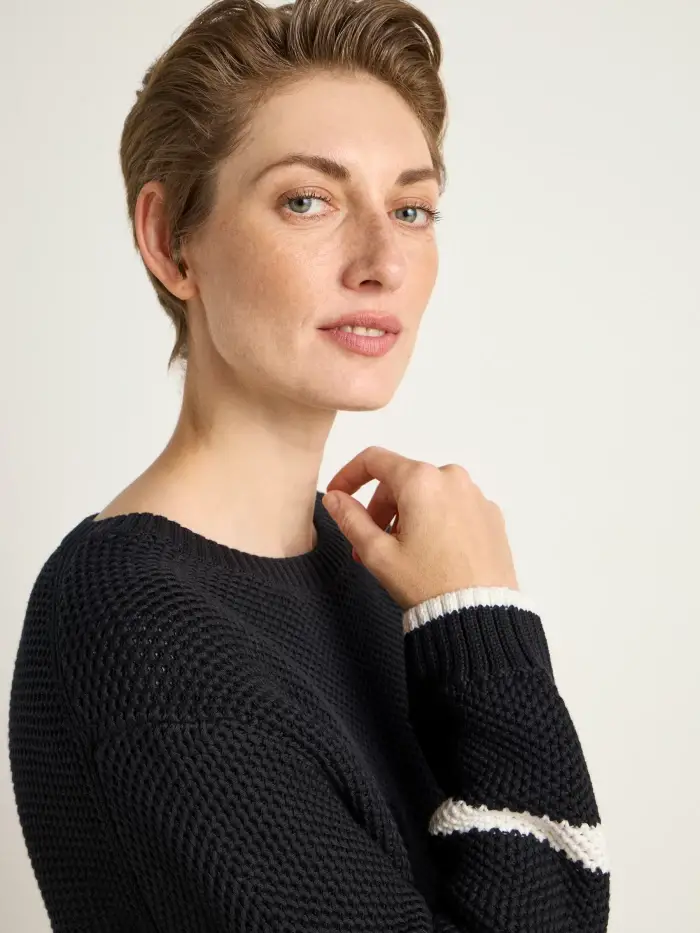 Lanius Blockstreifen Pullover (GOTS) Zeitbegrenzte Promotion