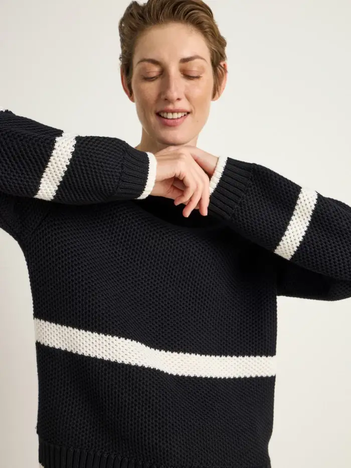 Lanius Blockstreifen Pullover (GOTS) Zeitbegrenzte Promotion