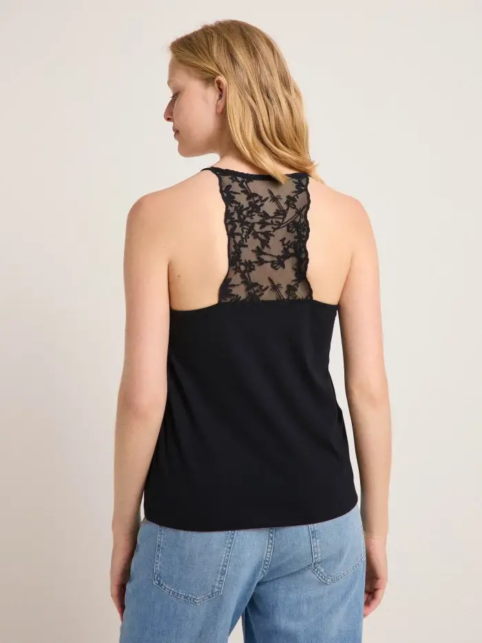 Lanius Top mit Spitze (GOTS) Limitierter Zeitrabatt