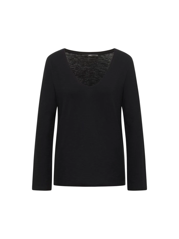Lanius Shirt mit V-Ausschnitt (GOTS) Preisnachlass