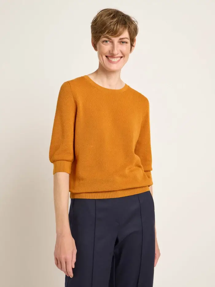 Lanius Struktur-Halbarmpullover (GOTS)