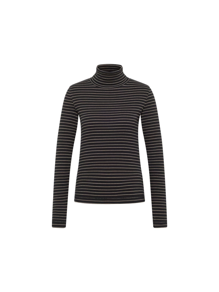 Lanius Streifen-Rollkragenshirt (GOTS) Bis zu 65% Rabatt