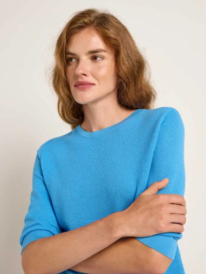 Lanius Struktur-Halbarmpullover (GOTS) Discount Store für neue Produkte