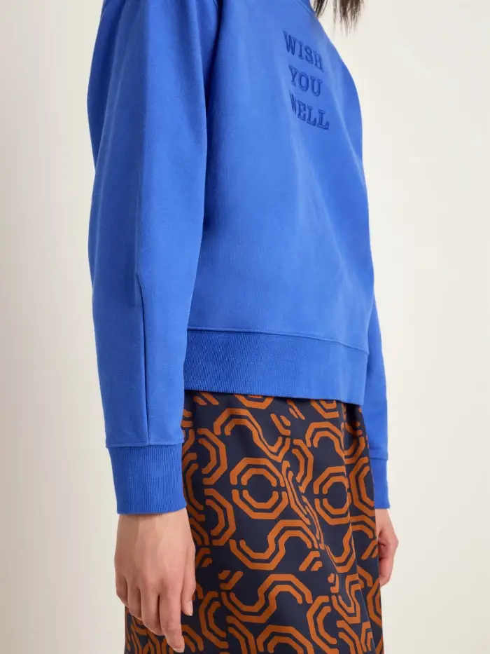 Lanius Statement Sweatshirt "wish you well" (GOTS) Outlet