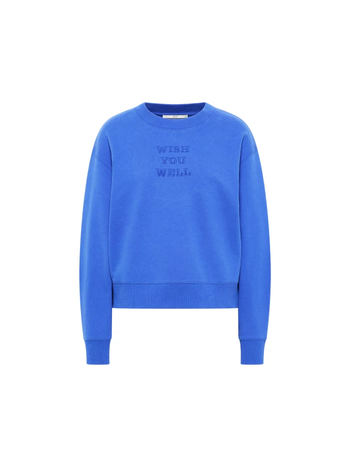 Lanius Statement Sweatshirt "wish you well" (GOTS) Outlet
