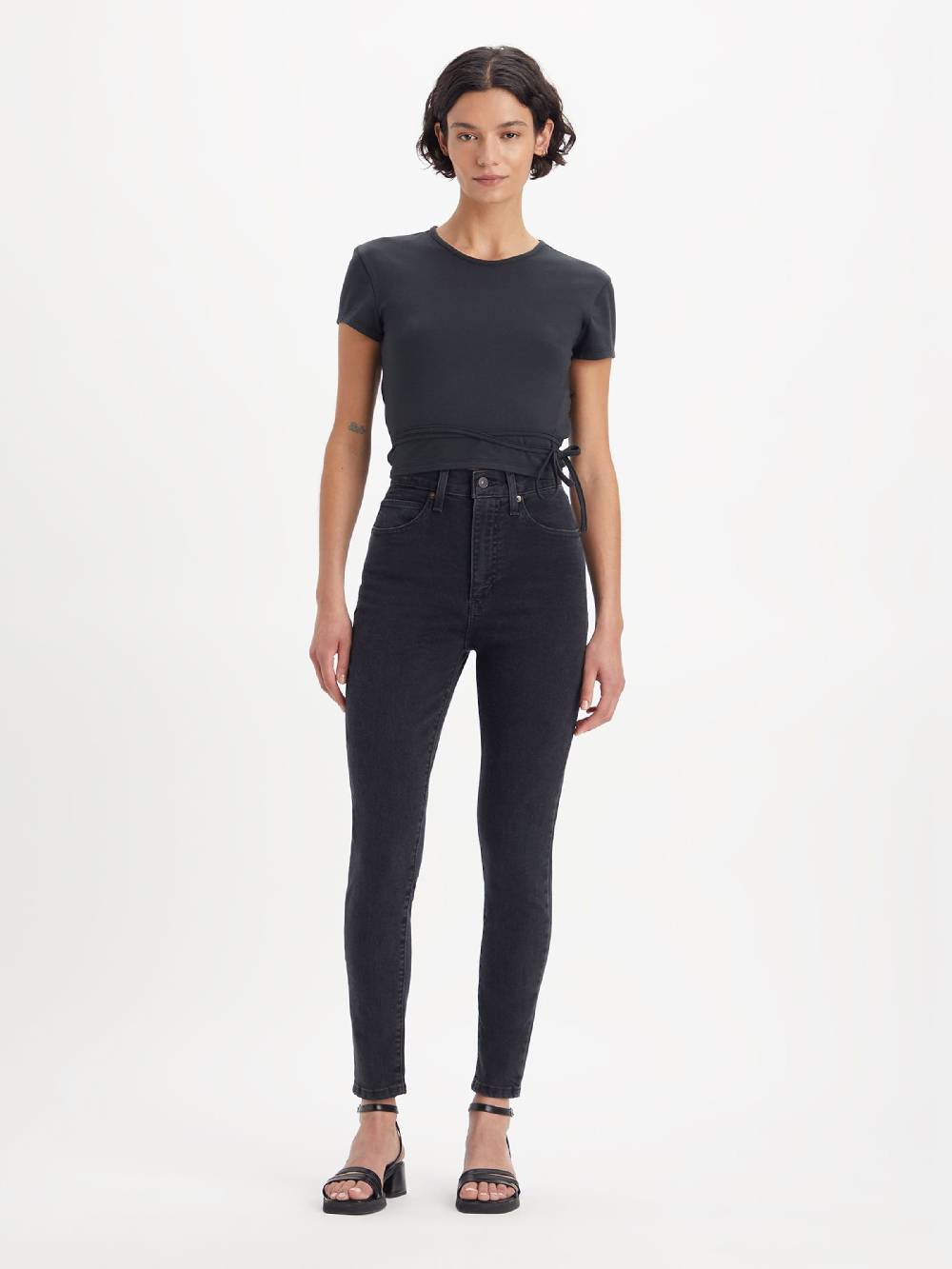 LEVI'S ® Skinny Jeans in Black Denim Begrenzte Freigabe