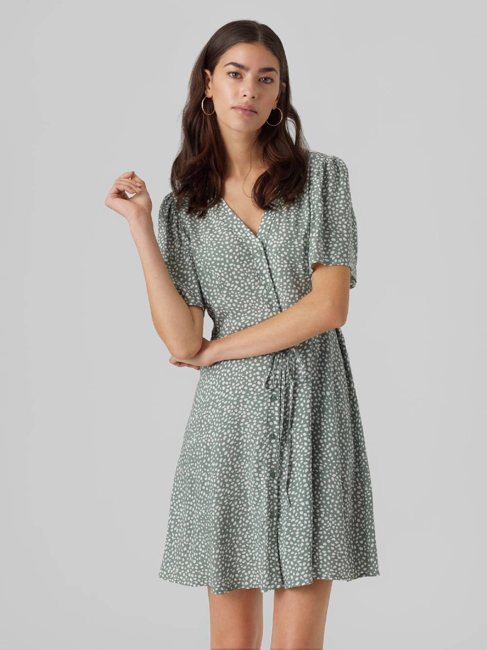 VERO MODA Shirt Dress 'VMAlba' in Pastel Green zollfrei