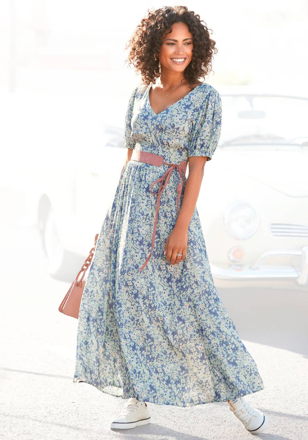BUFFALO Dress in Dusty Blue Großer Ausverkauf