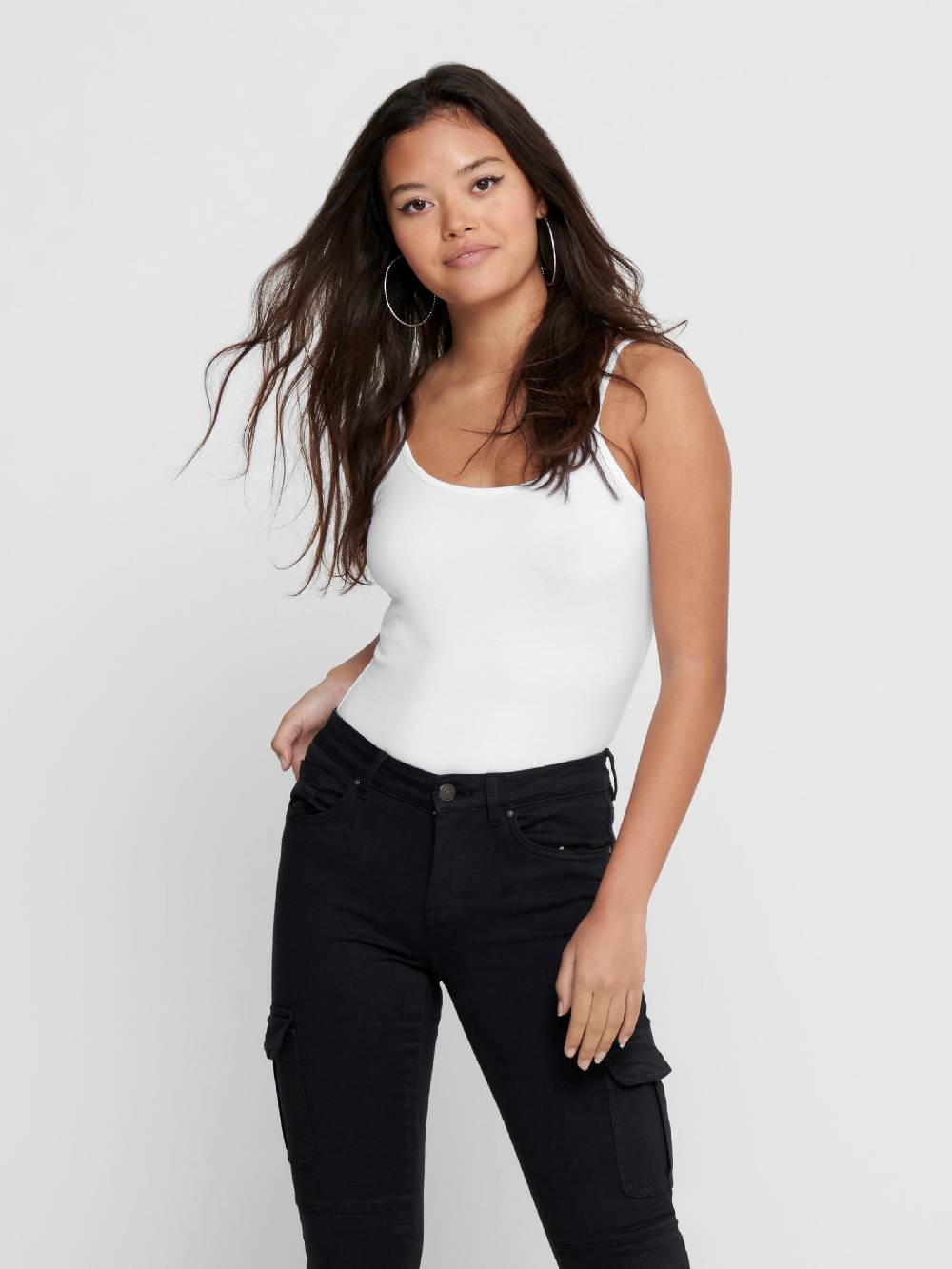 ONLY Top 'Love' in Black, White Online Shopping