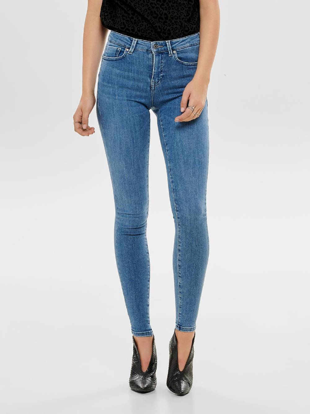 ONLY Skinny Jeans 'Power' in Blue Denim Neuheiten