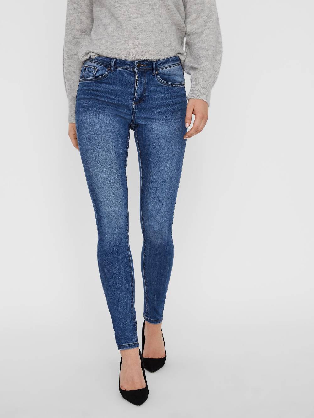 VERO MODA Skinny Jeans 'VMTanya' in Blue Denim Tägliche Deals