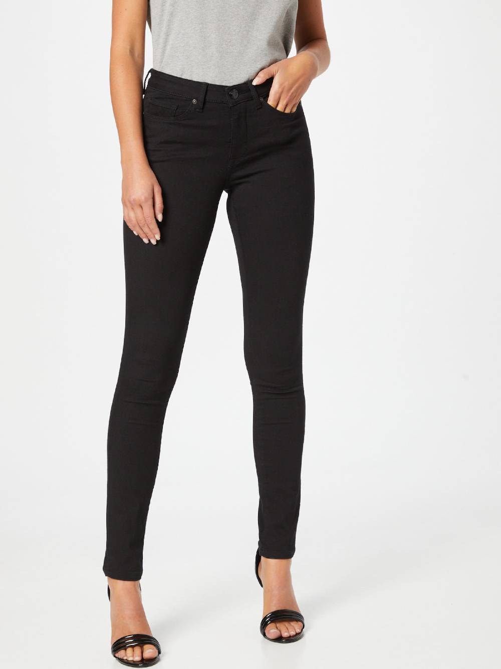 OPUS Skinny Jeans 'Elma' in Black Denim Riesige Ersparnisse