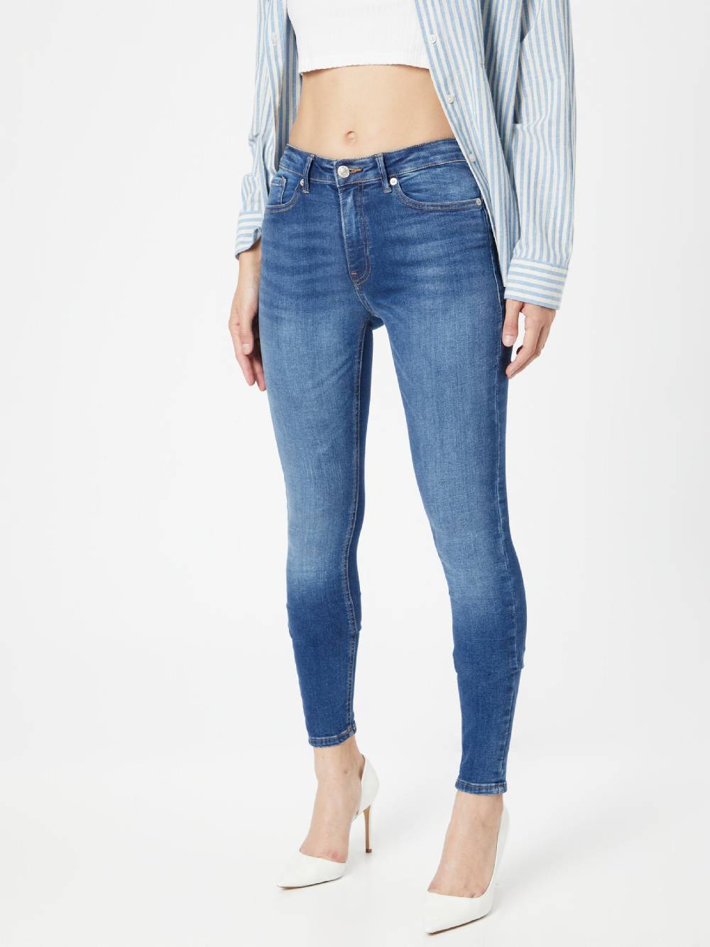 ONLY Skinny Jeans 'Paola' in Dark Blue Bis zu 50% Rabatt
