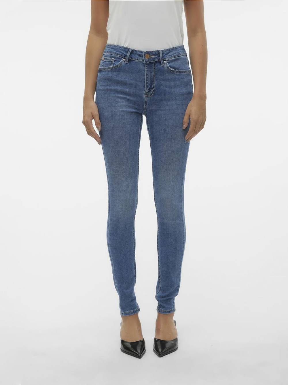 VERO MODA Skinny Jeans 'VMFLASH' in Blue Denim Bis zu 60% Rabatt
