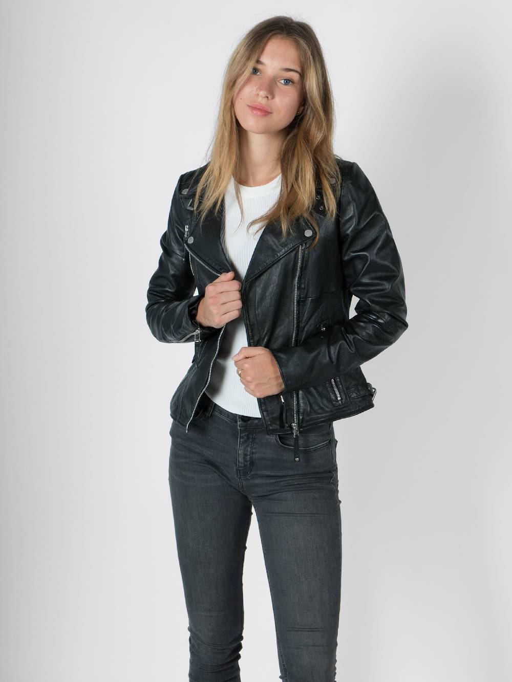 FREAKY NATION Between-Season Jacket 'BikerPrincess' in Black Sonderangebot