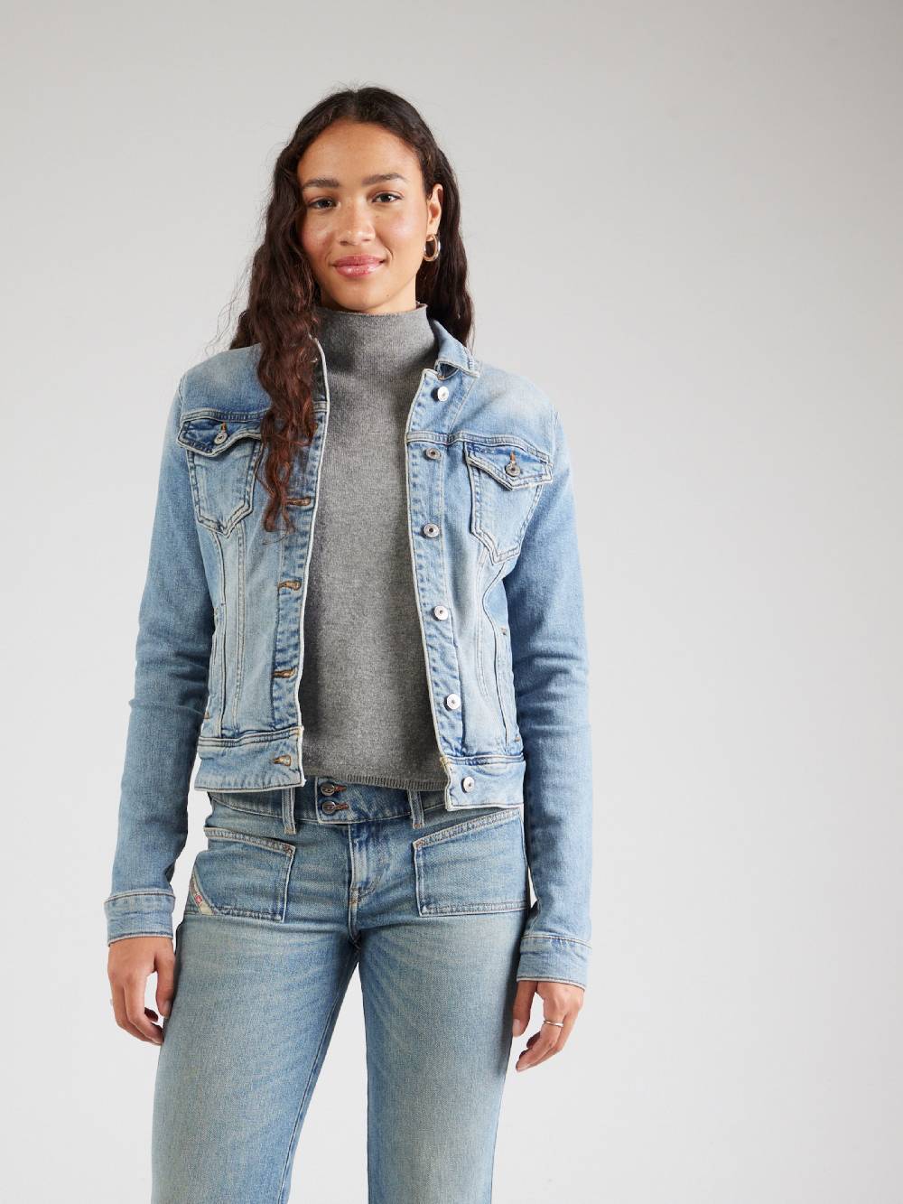 LTB Between-Season Jacket 'Dean ' in Blue Denim Versandkostenfrei