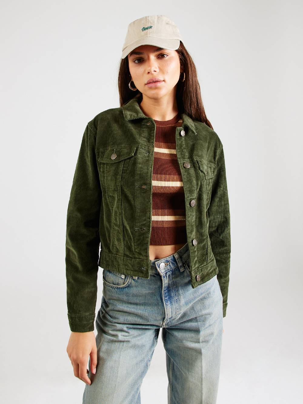 Noisy may Between-Season Jacket 'NMDEBRA' in Dark Green Weihnachtsangebot