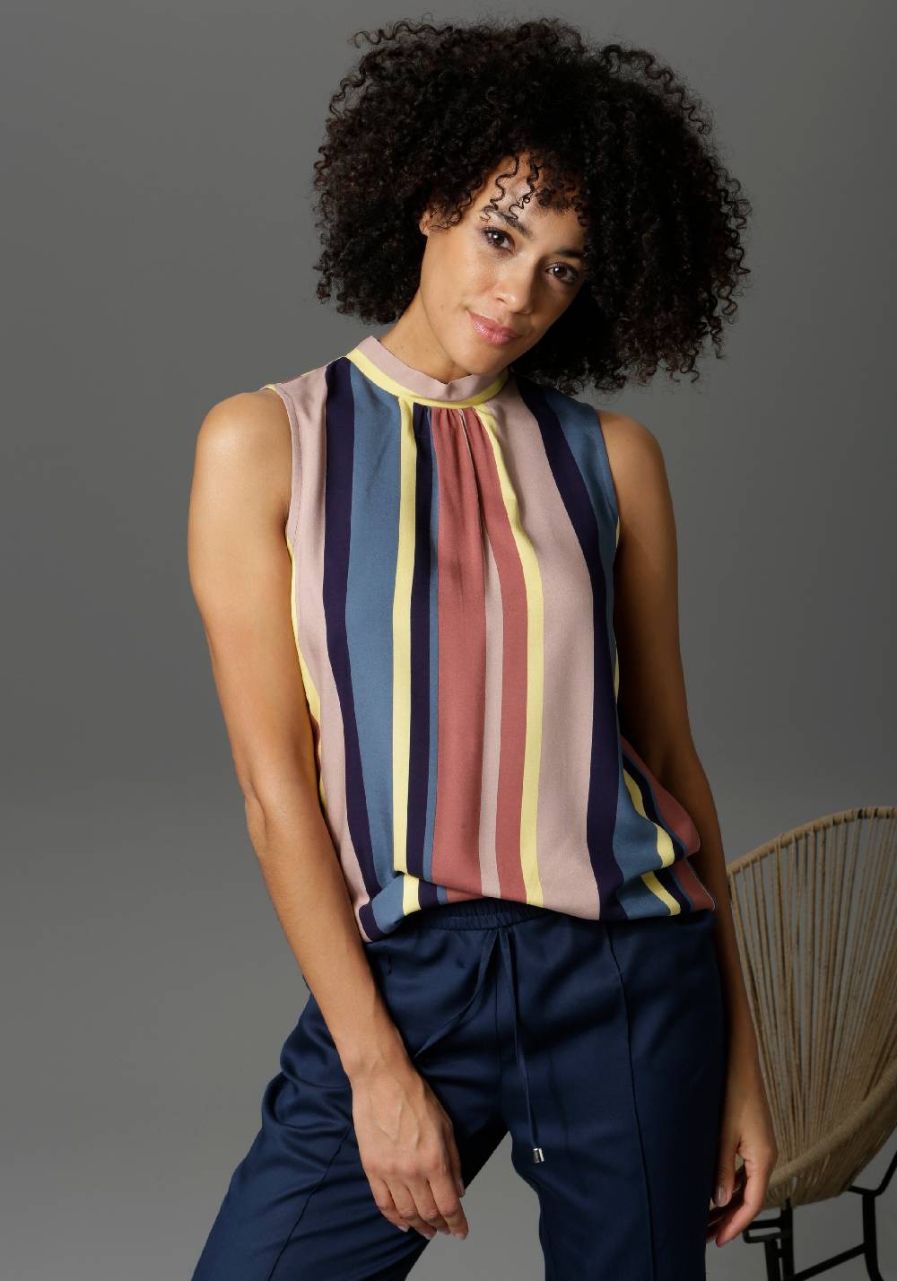 Aniston CASUAL Blouse in Mixed Colors Tiefpreis