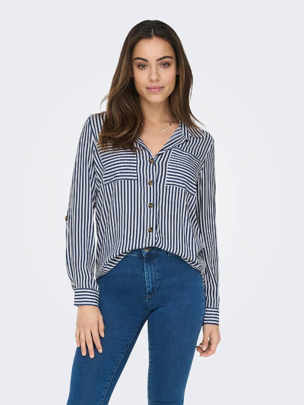 ONLY Blouse 'ONLYasmin' in Marine Blue Super Sparpreis