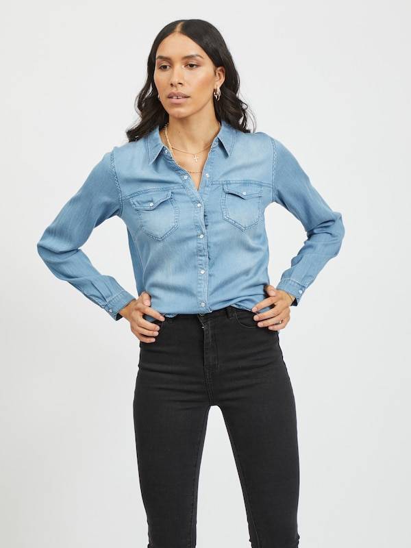 VILA Blouse 'Bista' in Light Blue