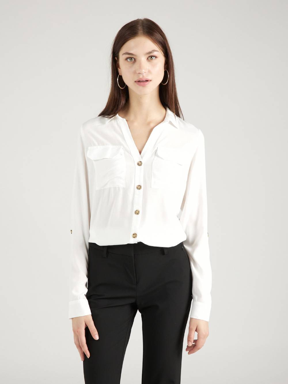 VERO MODA Blouse 'Bumpy' in White Letzte 2 Tage