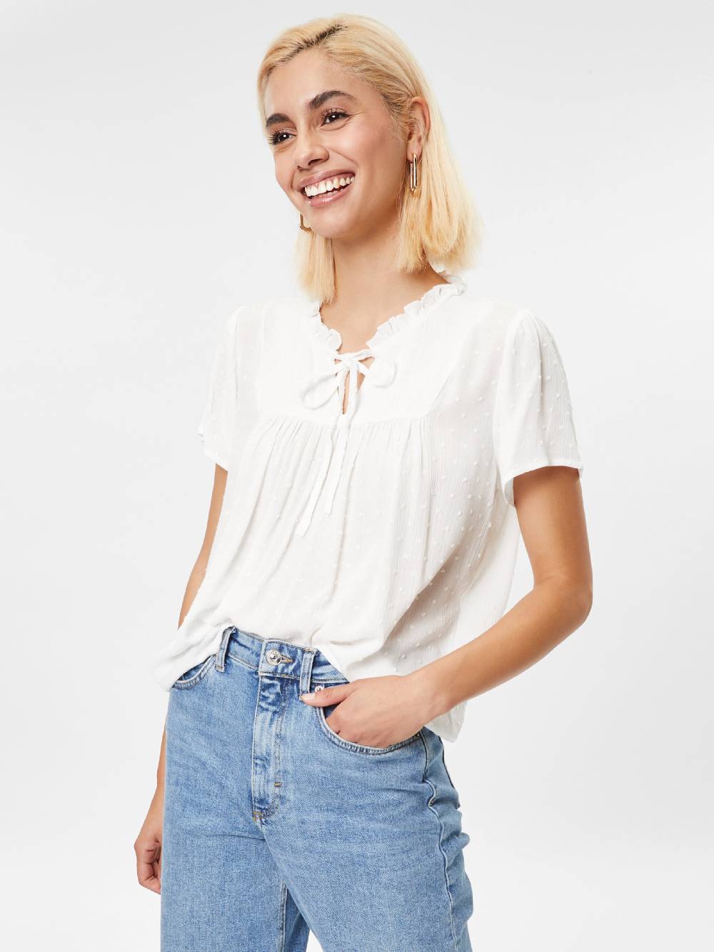 JDY Blouse 'Lima' in Off White Zeitbegrenzte Promotion