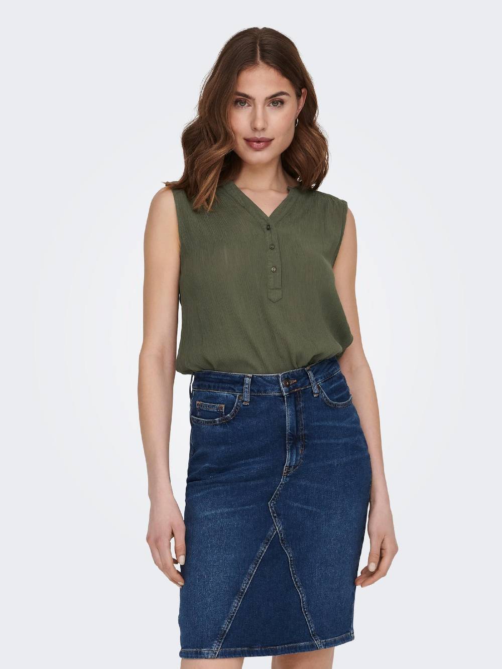 ONLY Blouse 'ONLJette' in Olive Bis zu 50% Rabatt