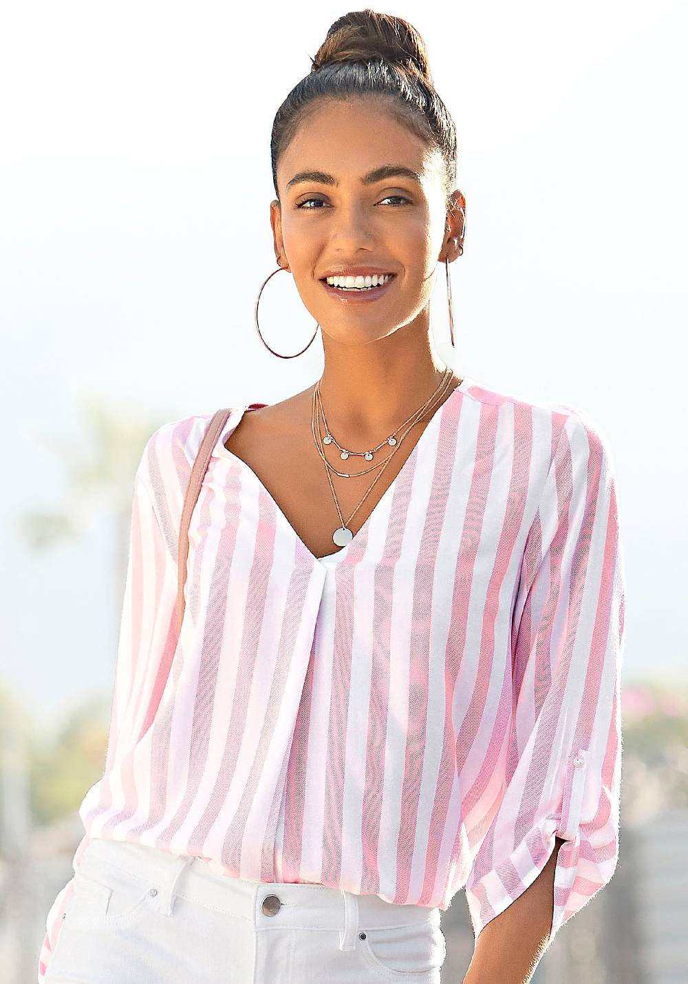 LASCANA Blouse in Pink, Pink Nur für heute