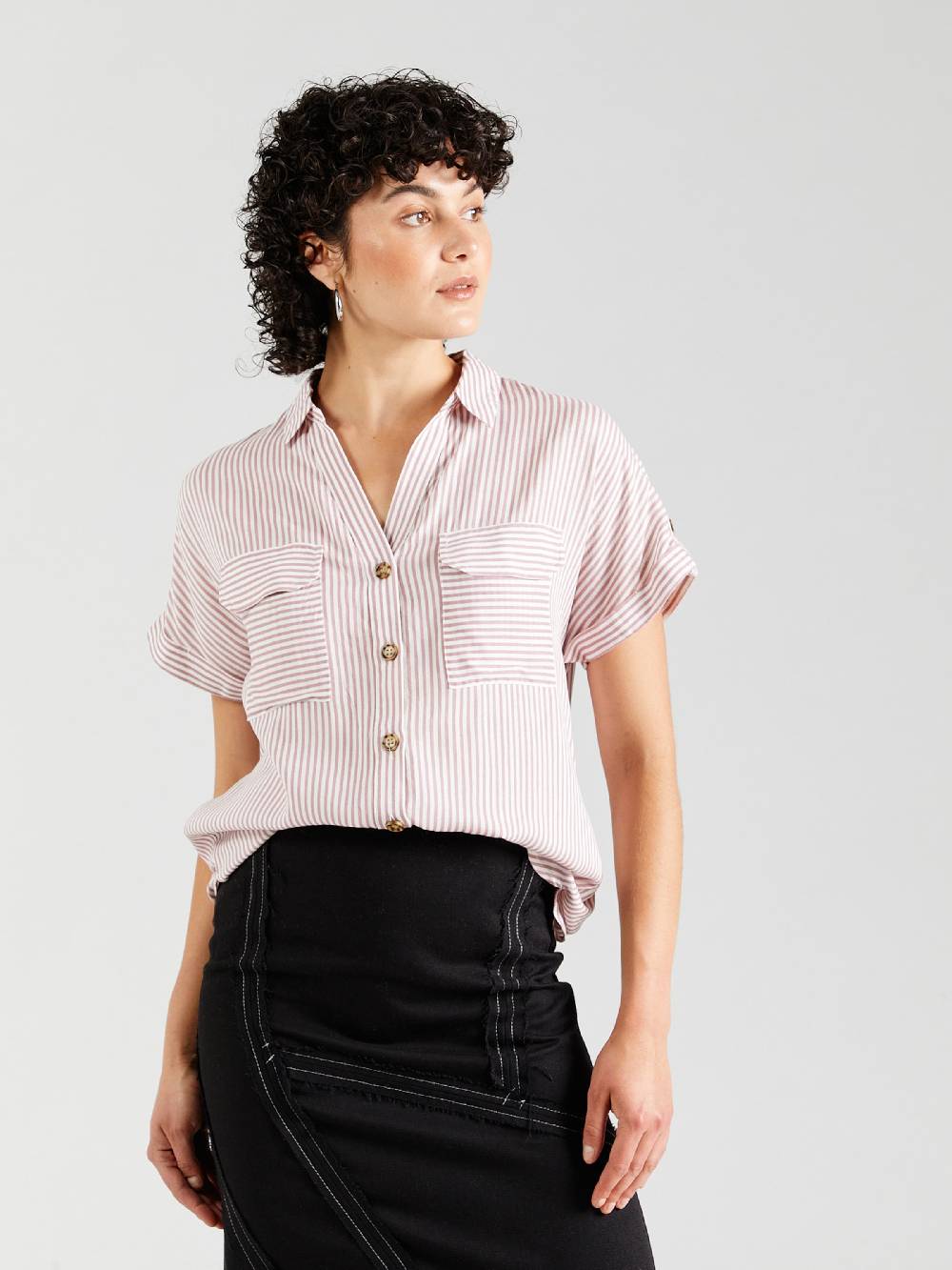 VERO MODA Blouse 'VMBUMPY' in Dusky Pink Sonderangebot der Fabrik