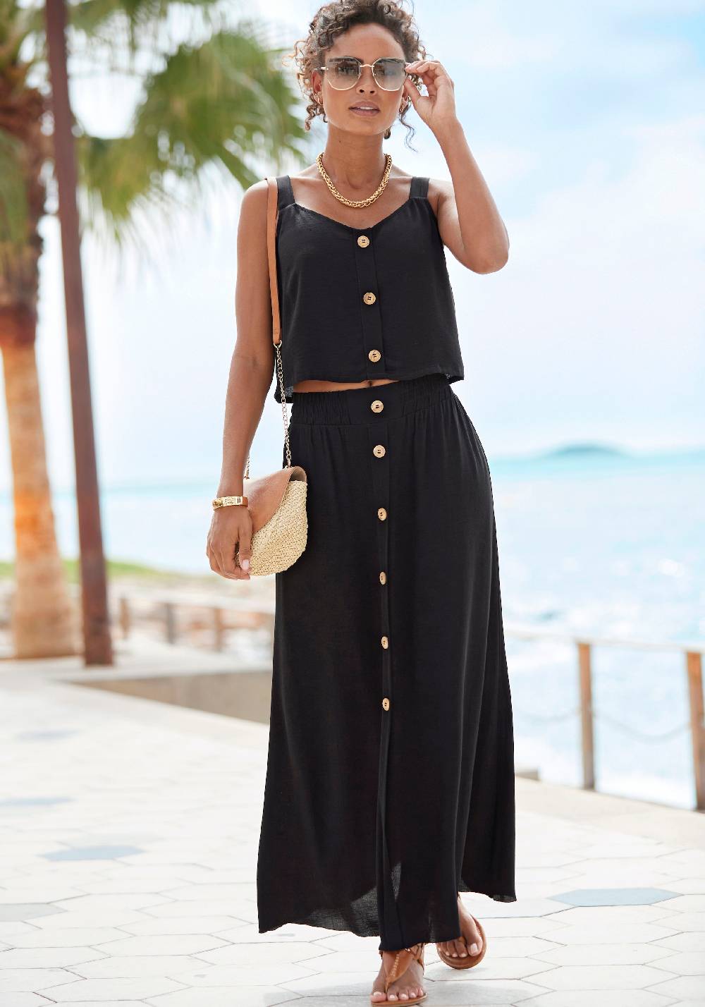 VIVANCE Skirt in Black Fabrikverkauf