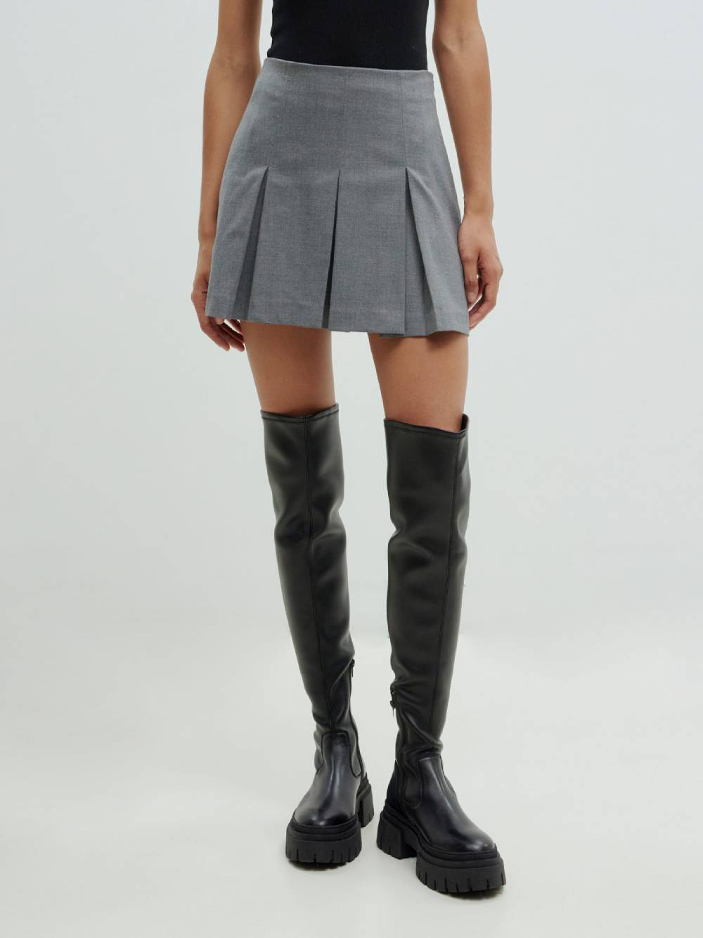 EDITED Skirt 'Liss' in Mottled Grey Kostenloser Versand