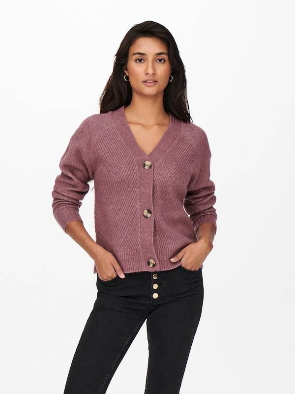 ONLY Knit Cardigan 'ONLCarol' in Mottled Pink